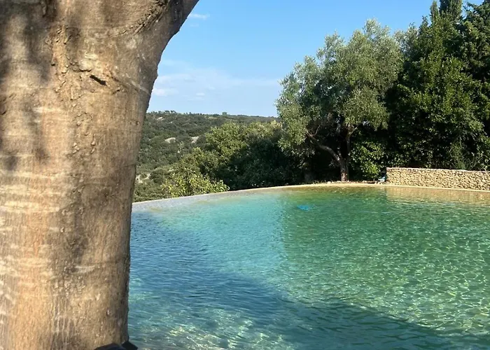 10 P Piscine Lagon Avec Vue Epoustouflante Proche Uzes 别墅 Saint-Maximin (Gard)